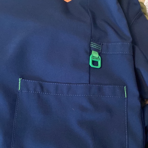 Carhartt brand navy blue scrub top. Size small - Picture 8 of 8